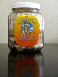 Glass Display Jar with 72 Ginseng Chews